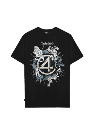 Playera 4 Fantásticos Hombre Mujer Negro Marvel Original Equipo
