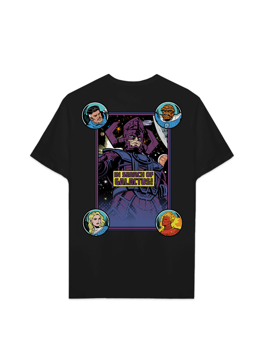 Playera 4 Fantásticos Hombre Mujer Negro Marvel Original Greatest Heroes - Fan Army