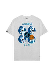 Playera 4 Fantásticos Hombre Mujer Gris Marvel Original Viaje en el Espacio - Fan Army