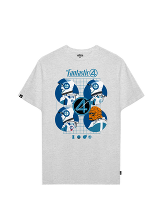 Playera 4 Fantásticos Hombre Mujer Gris Marvel Original Viaje en el Espacio
