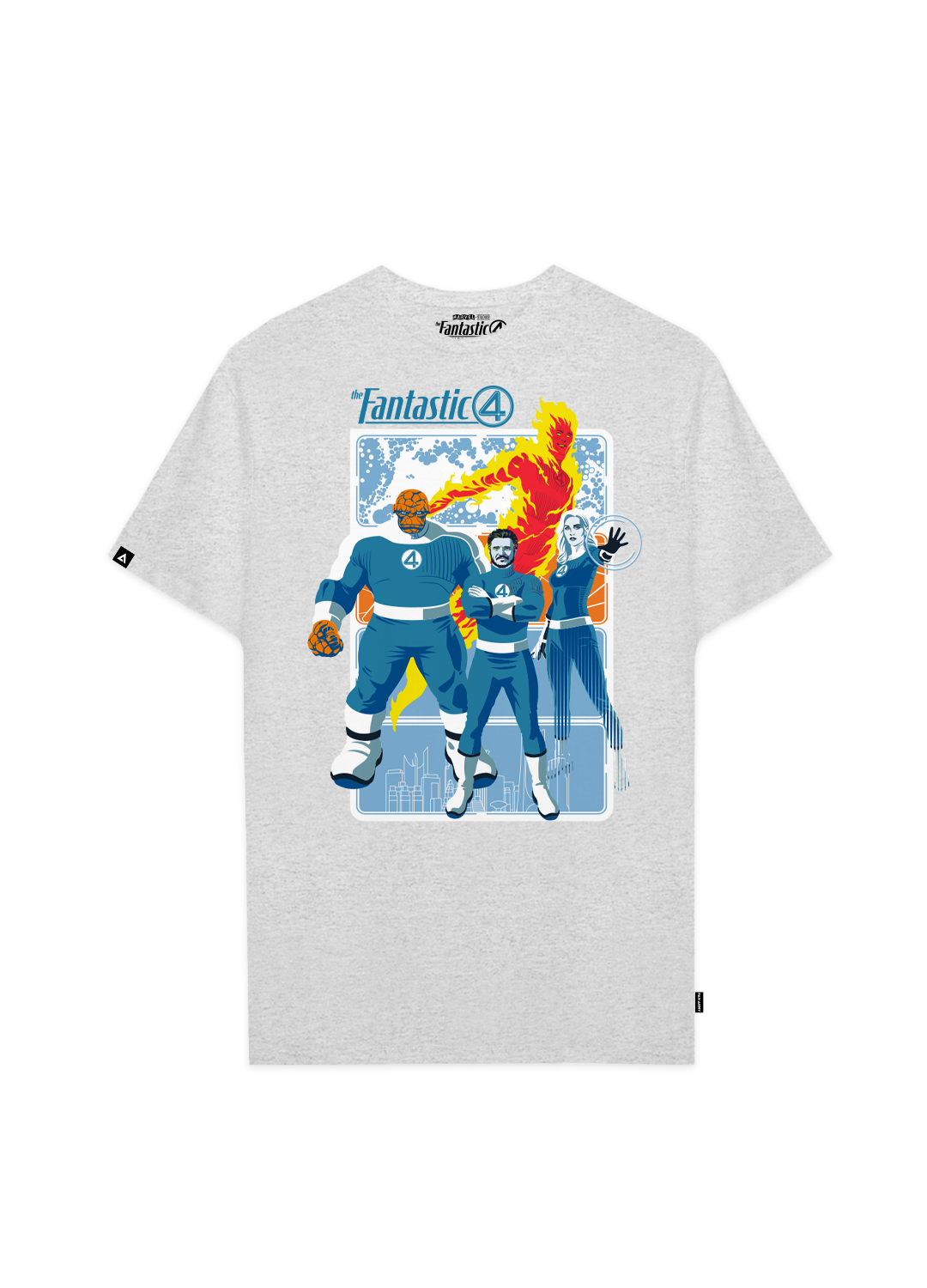 Playera 4 Fantásticos Hombre Mujer Gris Marvel Original La Primera familia de Marvel - Fan Army