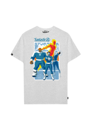 Playera 4 Fantásticos Hombre Mujer Gris Marvel Original La Primera familia de Marvel - Fan Army