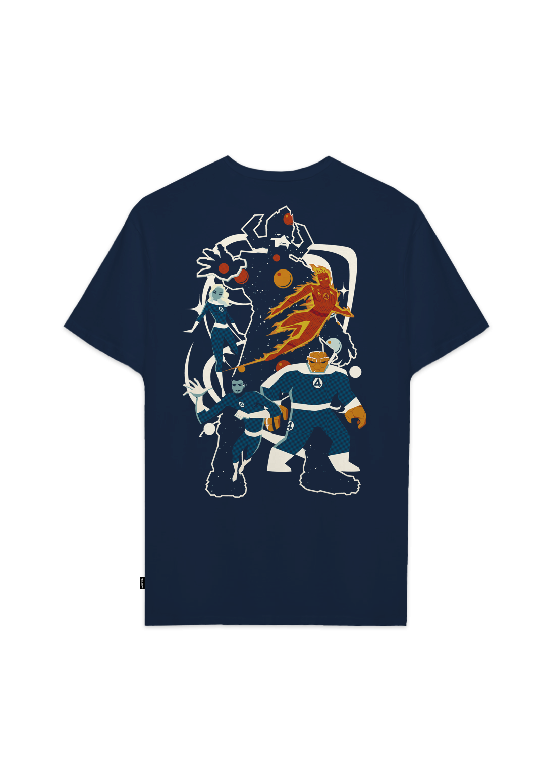 Playera 4 Fantásticos Hombre Mujer Azul Marino Marvel Original La familia fantástica - Fan Army