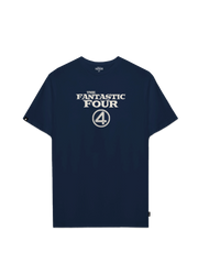 Playera 4 Fantásticos Hombre Mujer Azul Marino Marvel Original La familia fantástica - Fan Army