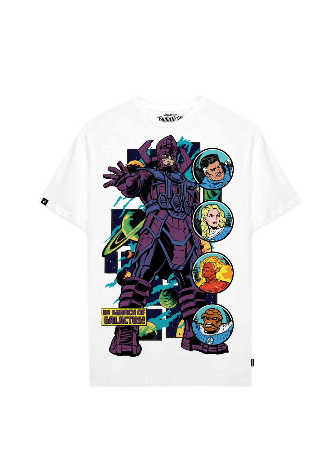 Playera 4 Fantásticos Hombre Mujer Blanco Marvel Original In Serch of Galactus - Fan Army