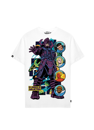 Playera 4 Fantásticos Hombre Mujer Blanco Marvel Original In Serch of Galactus