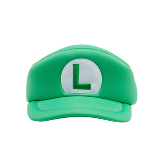 Gorro Super Mario | Cosplay Luigi "L" Disfraz Verde, Producto Oficial de Nintendo - Bioworld