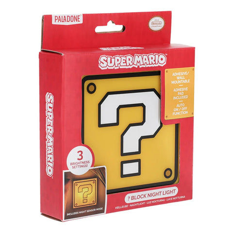 Paladone | Super Mario | Luz de Bloque de Preguntas, Producto Oficial