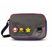 Mariconera Super Mario Gris con Iconos y Correa Oficial