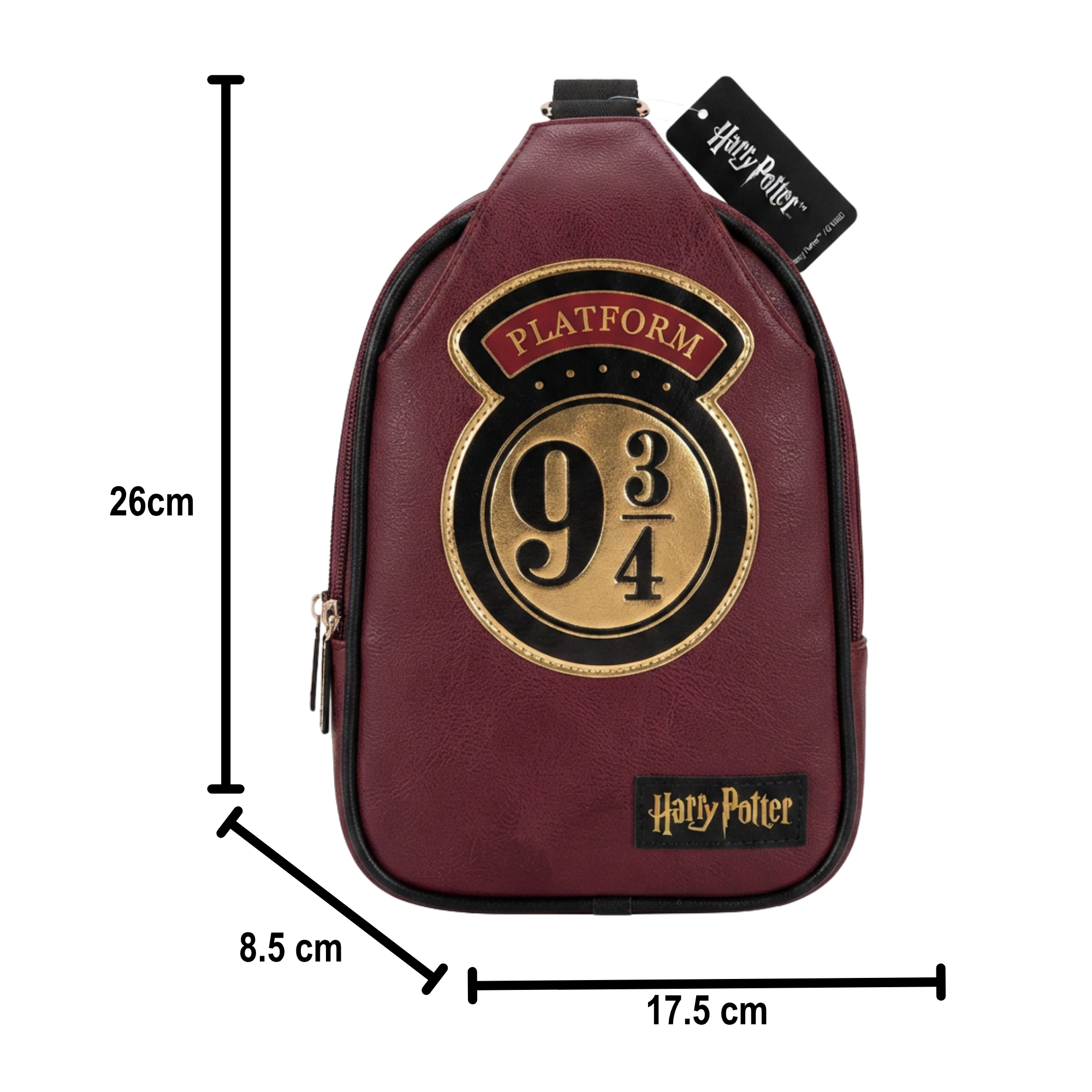 Bolsa Crossbody Harry Potter Plataforma 9 3/4 Vino Oficial