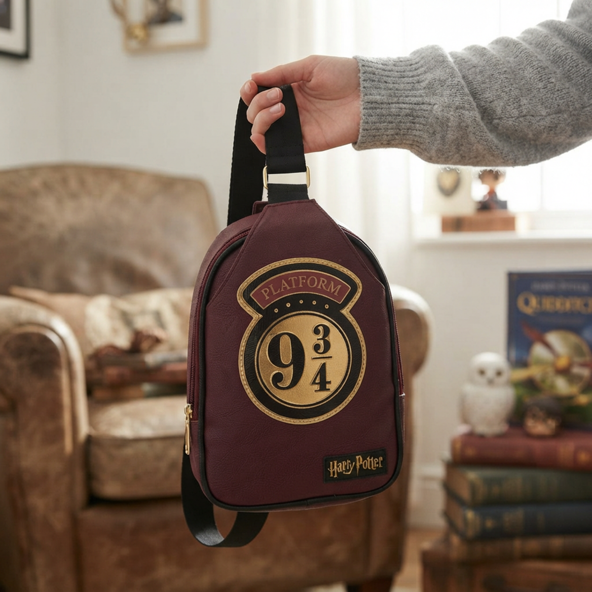 Bolsa Crossbody Harry Potter Plataforma 9 3/4 Vino Oficial