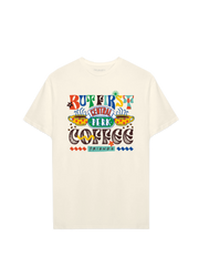 Playera Unisex Friends But First Coffee - Diseño para Fans de Friends - Fan Army