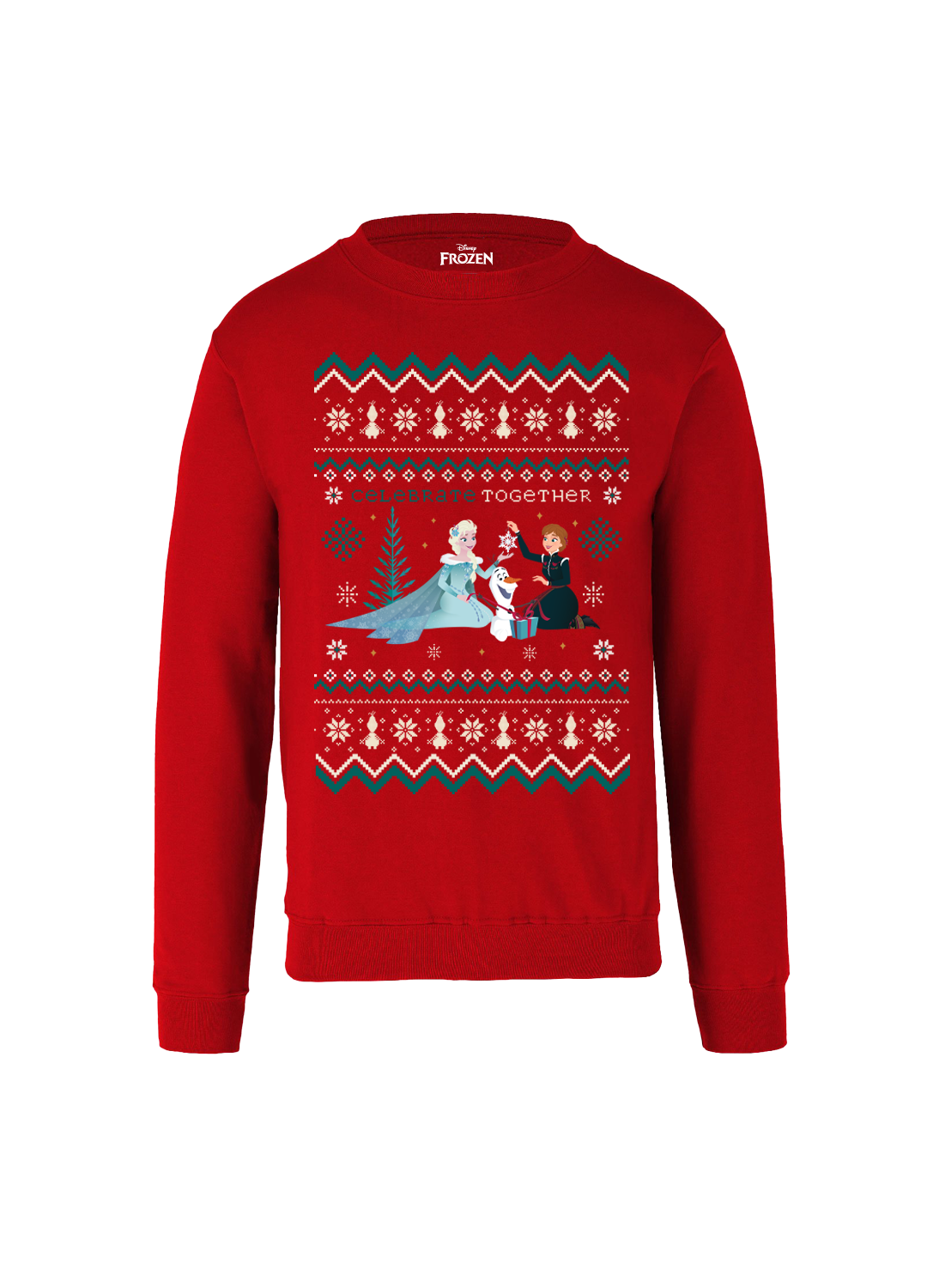 Sudadera Frozen Hombre Mujer Rojo Disney Original Ugly Sweater Olaf - Fan Army