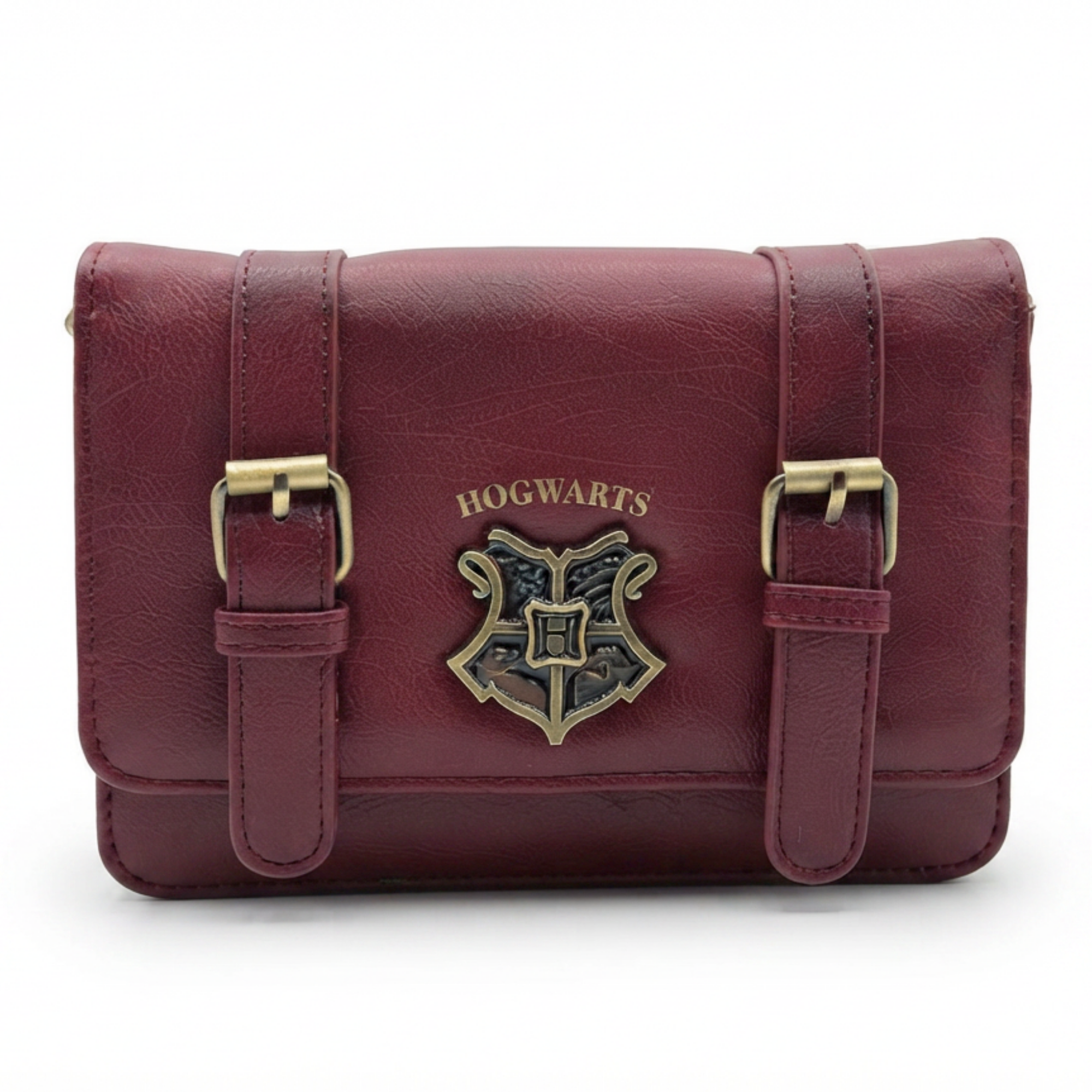 Bolsa Crossbody Harry Potter Hogwarts Vino con Correa Ajustable