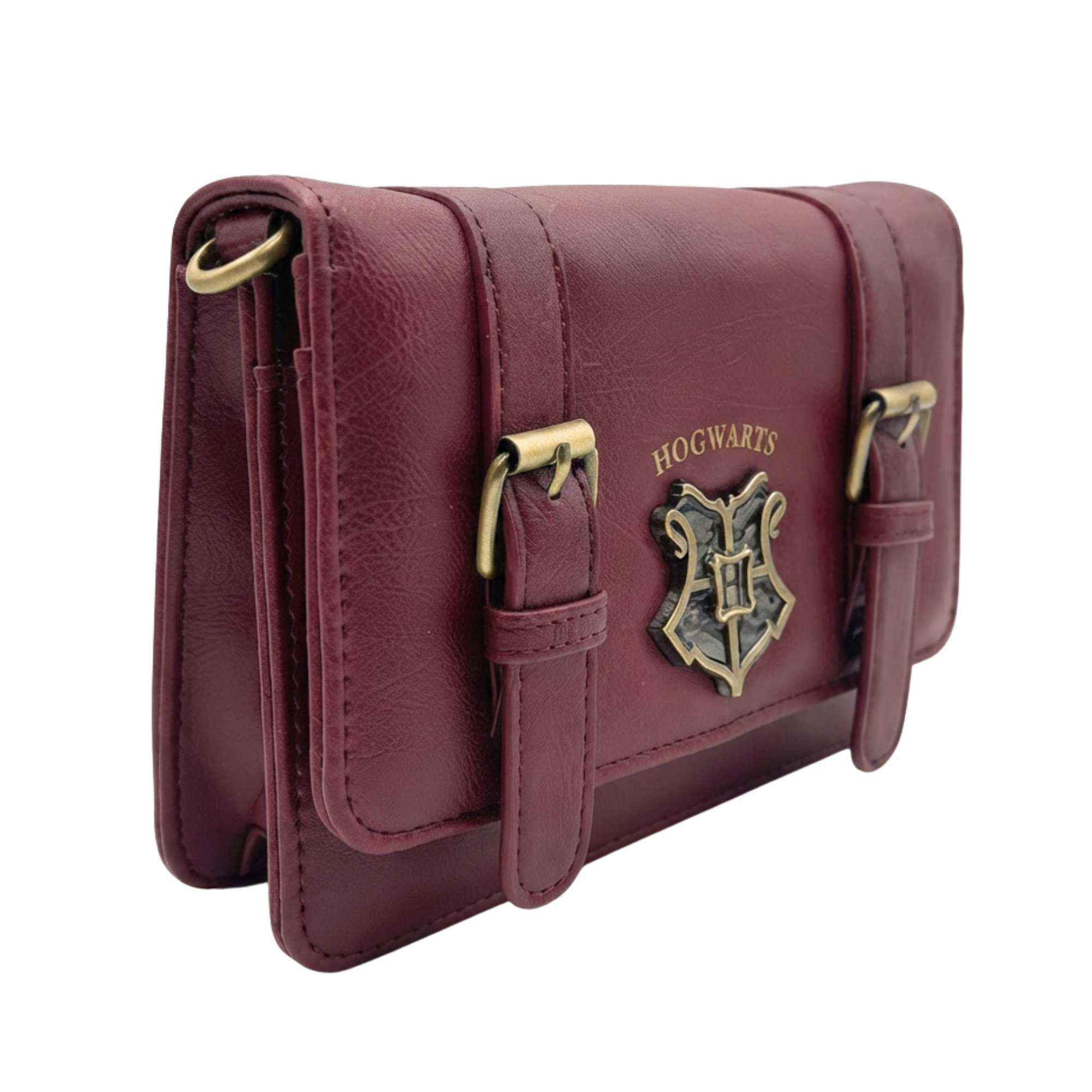 Bolsa Crossbody Harry Potter Hogwarts Vino con Correa Ajustable