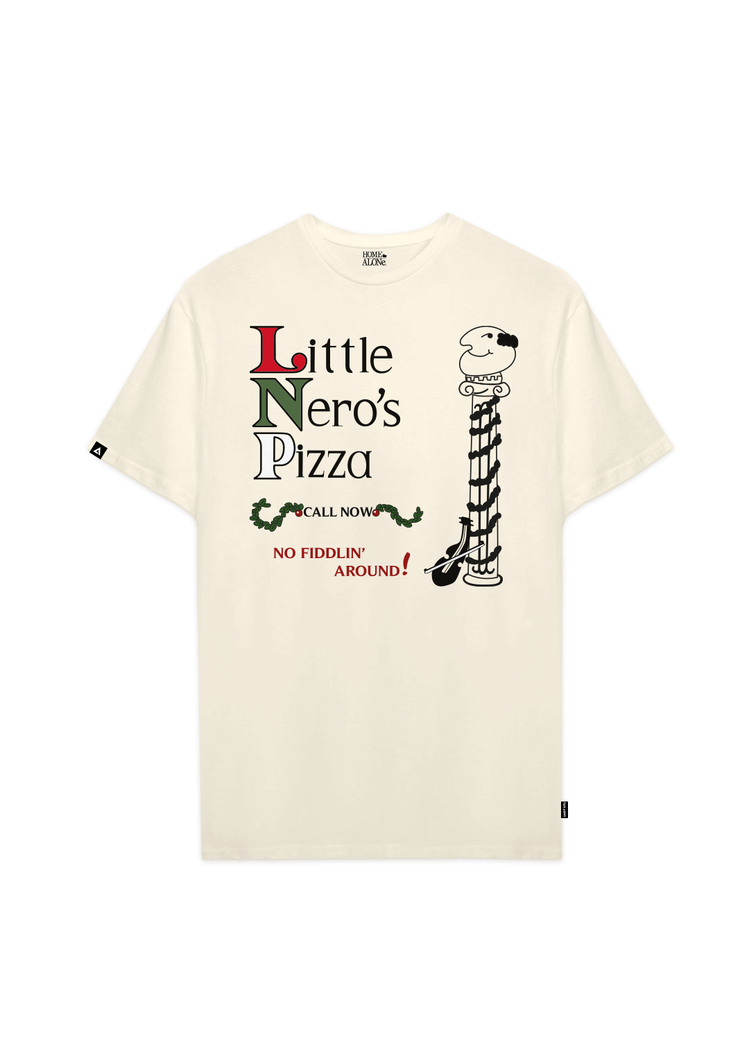 Playera Home Alone Hombre Mujer Arena Disney Original Little Nero´s Pizza