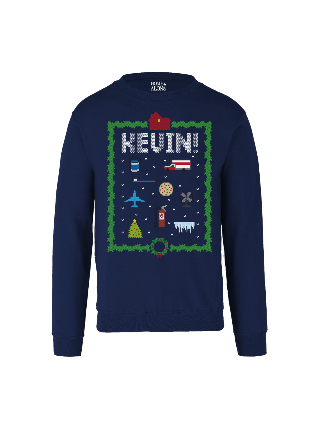Sudadera Home Alone Hombre Mujer Azul Marino Disney Original Ugly Sweater Kevin - Fan Army