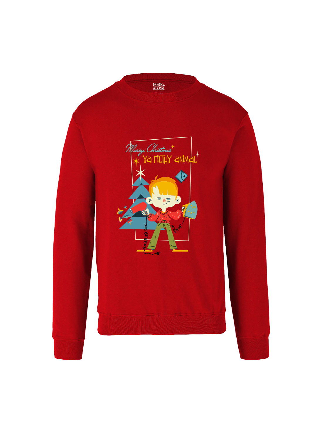 Sudadera Home Alone Hombre Mujer Rojo Disney Original Filthy Animal - Fan Army