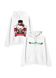 Hoodie Hello Kitty Hombre Mujer Blanco Cascanueces - Fan Army