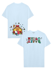 Playera Hello Kitty Hombre Mujer Azul Cielo Gingerbread - Fan Army
