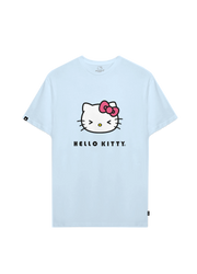 Playera Hello Kitty Hombre Mujer Azul Cielo Sanrio Original Guiño - Fan Army
