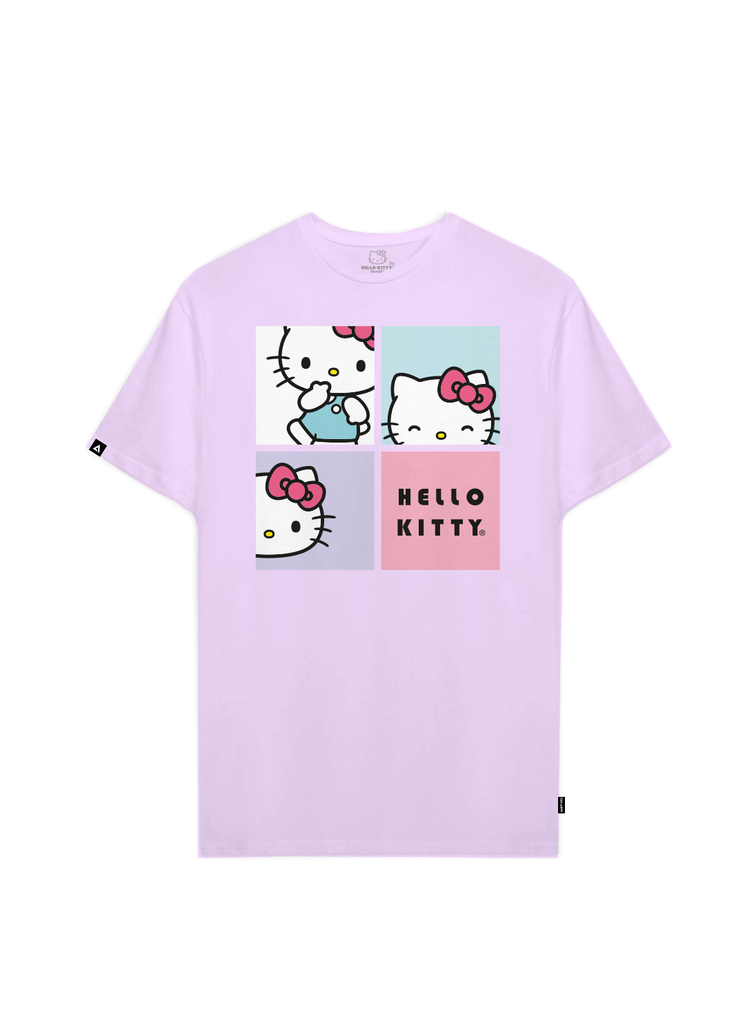 Playera Hello Kitty Hombre Mujer Lila Sanrio Original Squares - Fan Army