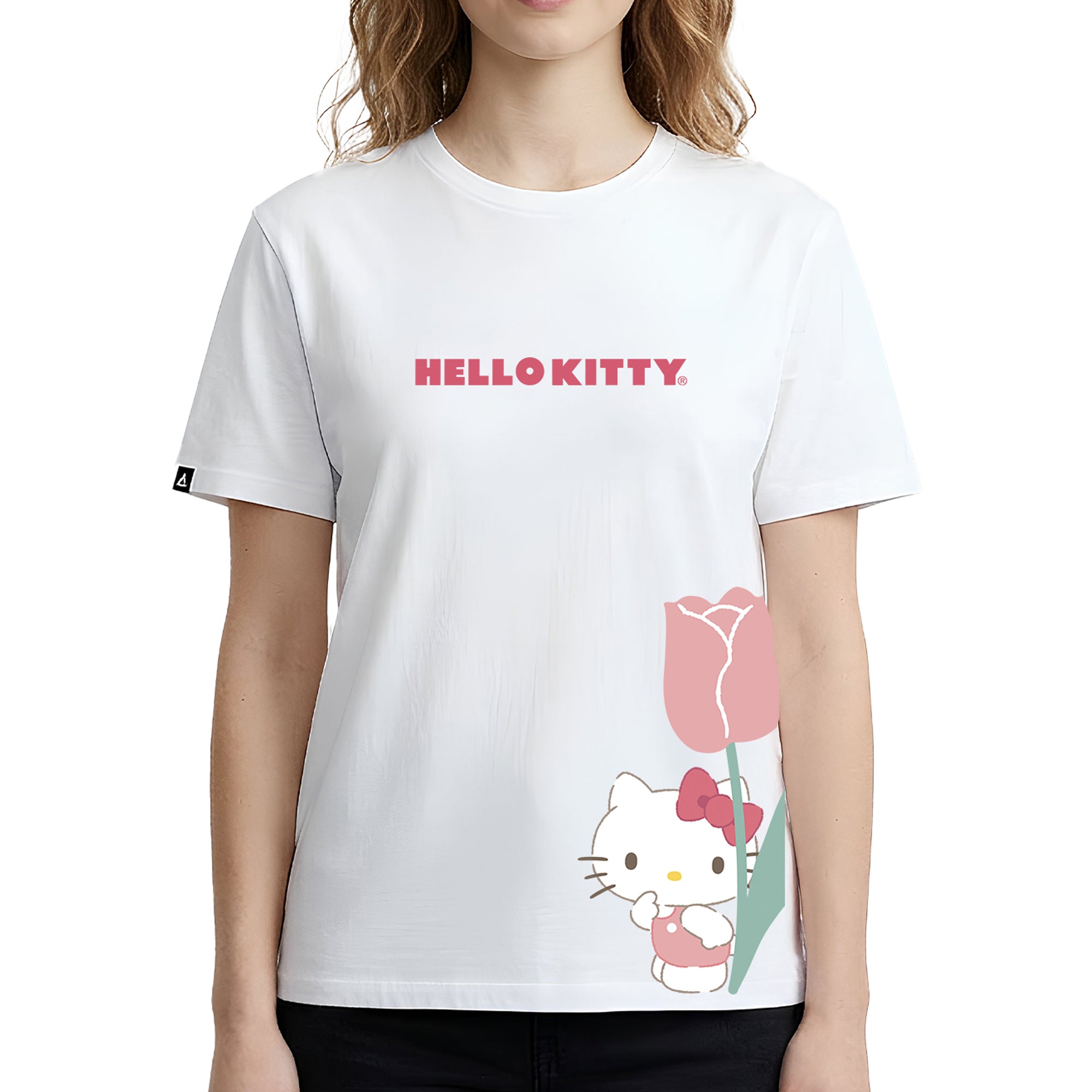 Playera Hello Kitty Hombre Mujer Blanco Sanrio Original Rose - Fan Army