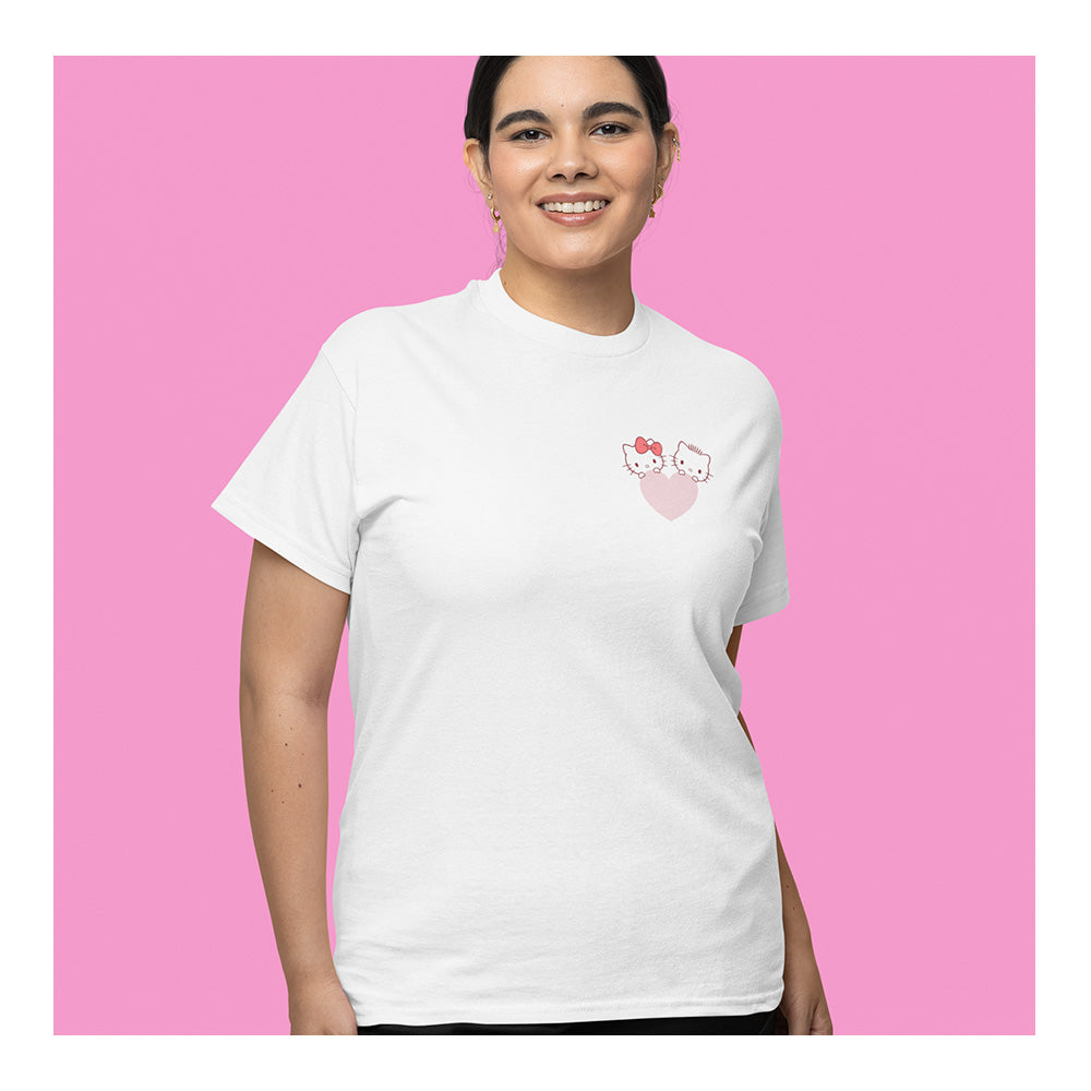 Playera Hello Kitty Hombre Mujer Blanco I´m Feeling in Love - Fan Army