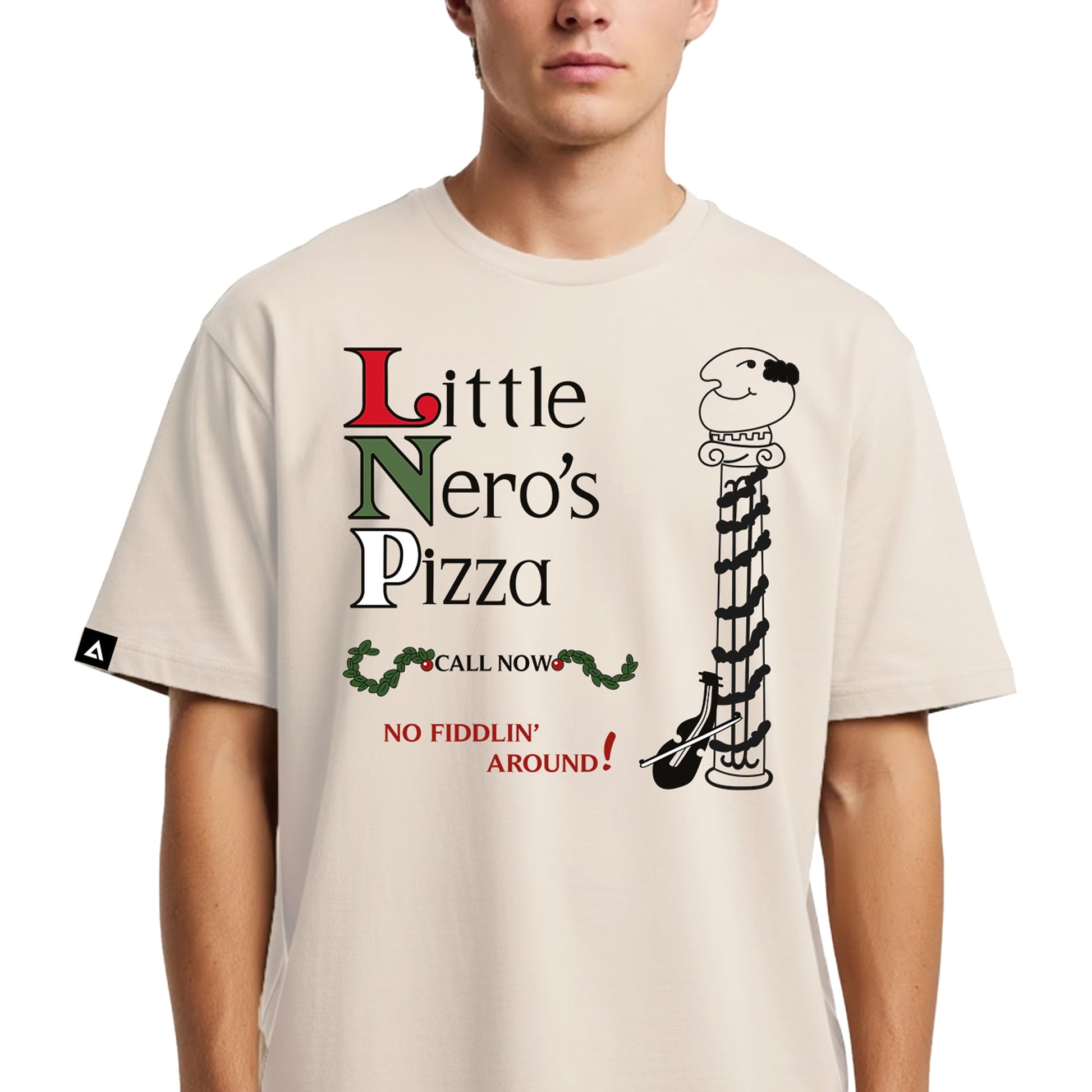 Playera Home Alone Hombre Mujer Arena Disney Original Little Nero´s Pizza - Fan Army