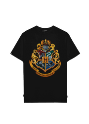 Playera Harry Potter Hombre Mujer Negro Warner Original Escudo Hogwarts