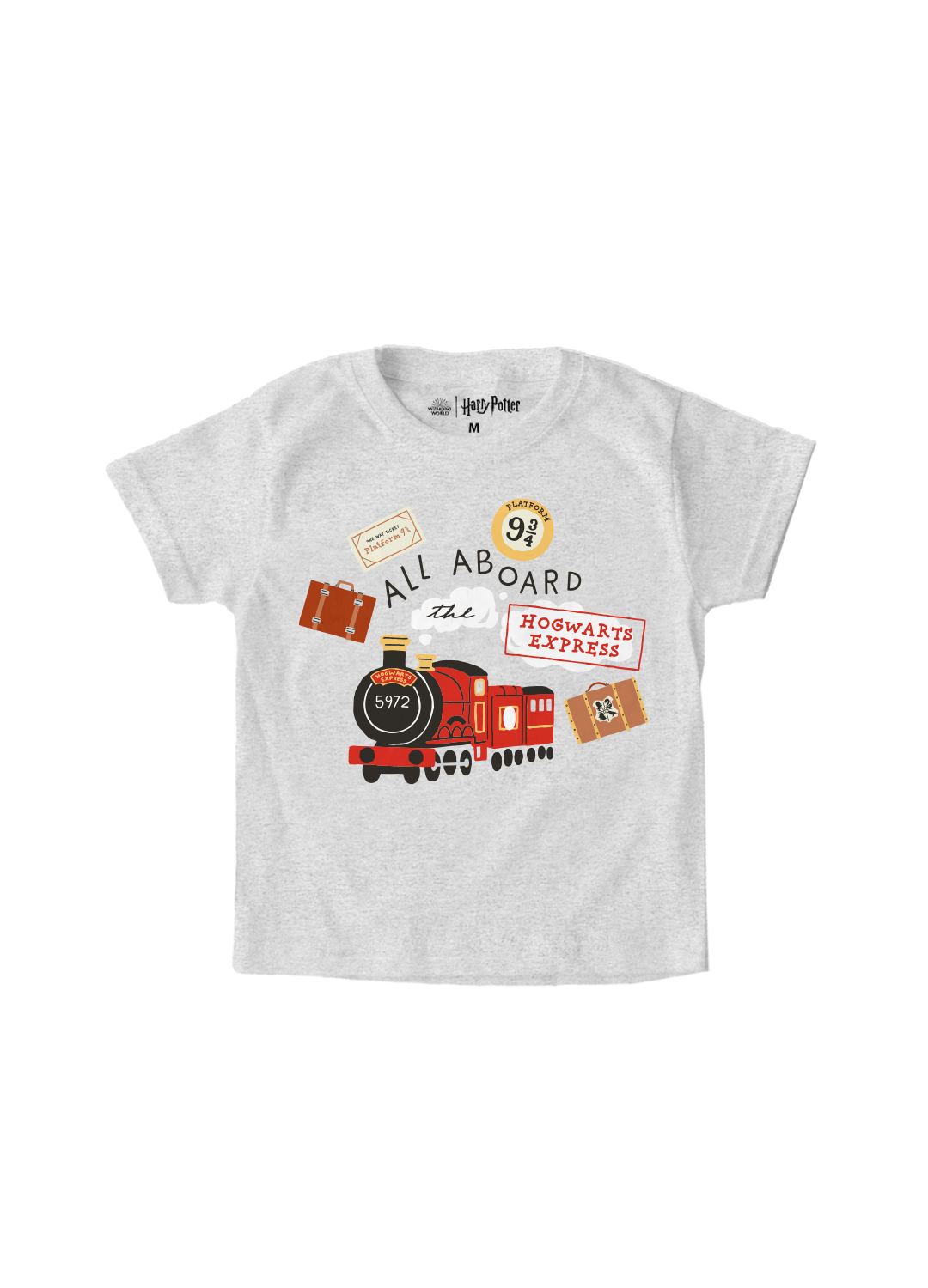Playera Niño Harry Potter Niño Niña Gris Warner Original Hogwarts Express