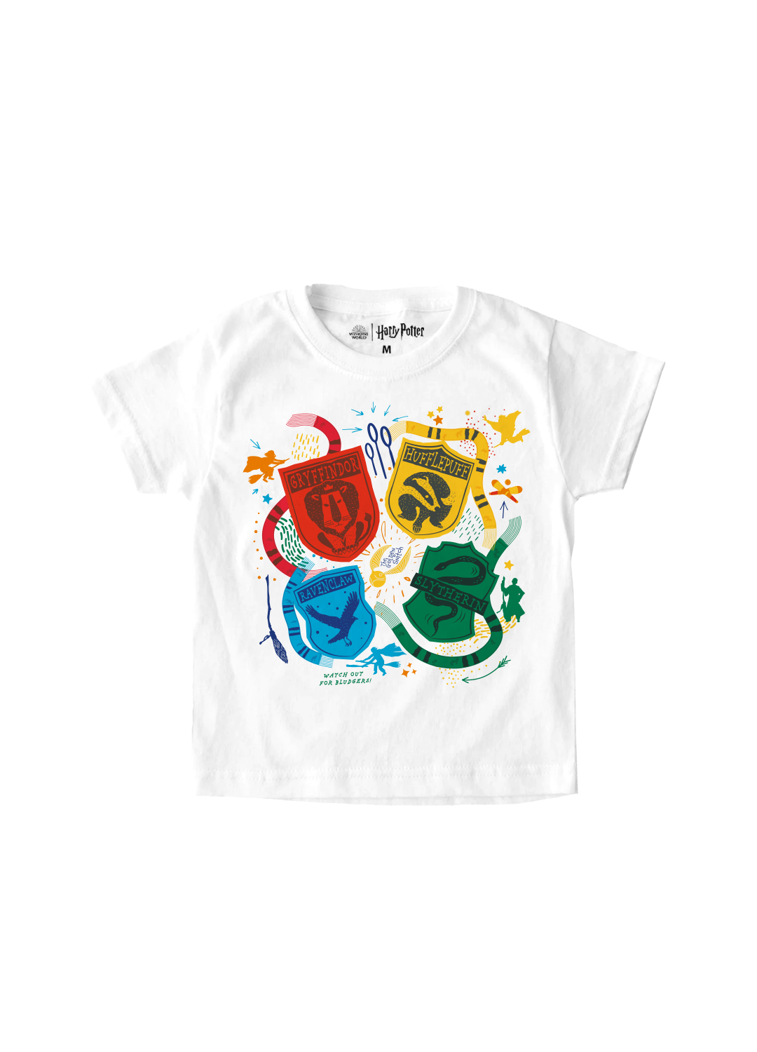 Playera Niño Harry Potter Niño Niña Blanco Warner Original Mascotas