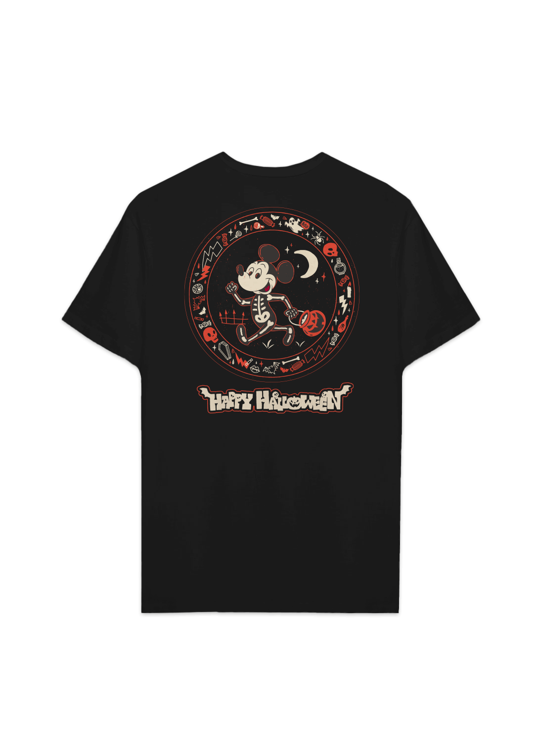 Playera Disney Halloween Hombre Mujer Negro Disney Original No Tricks, Just Treats - Fan Army