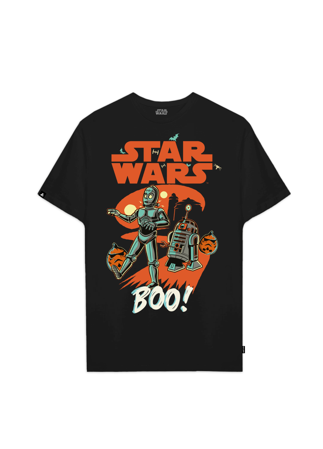 Playera Disney Halloween Hombre Mujer Negro Disney Original R2-D2 & C-3PO - Fan Army