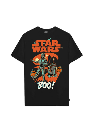 Playera Disney Halloween Hombre Mujer Negro Disney Original R2-D2 & C-3PO
