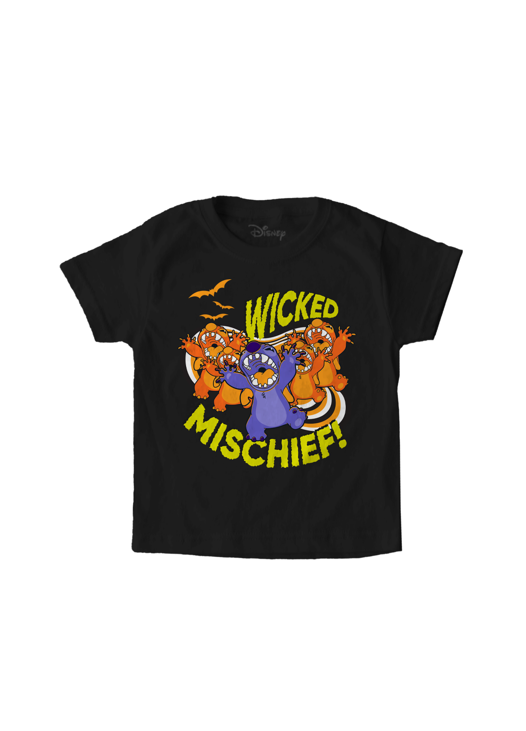 Playera Niño Disney Halloween Niño Niña Negro Disney Original Stitch Mischief - Fan Army