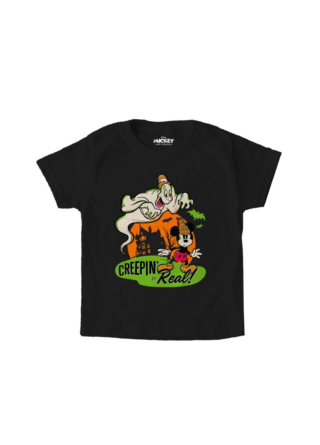 Playera Niño Disney Halloween Niño Niña Negro Disney Original Creepin Real - Fan Army