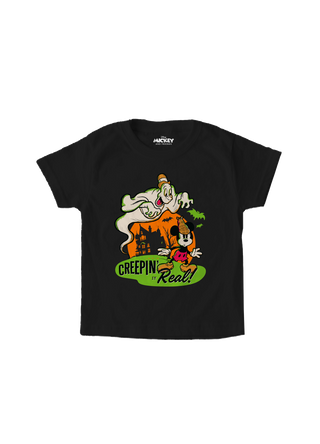 Playera Niño Disney Halloween Niño Niña Negro Disney Original Creepin Real