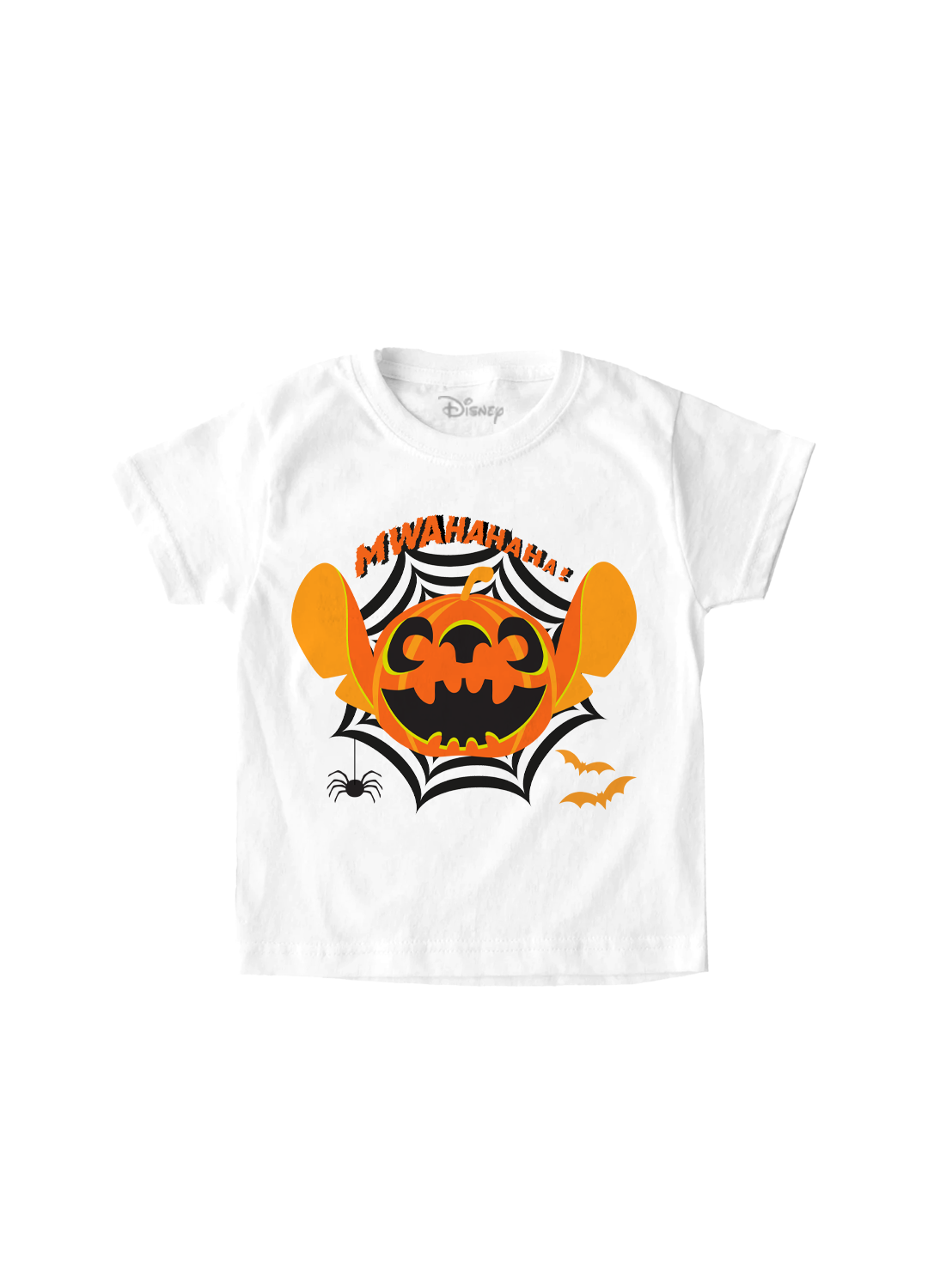 Playera Niño Disney Halloween Niño Niña Blanco Disney Original Stitch Calabaza - Fan Army
