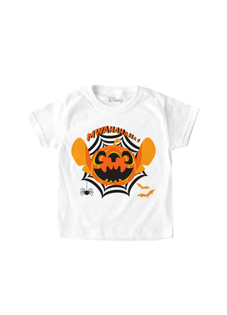 Playera Niño Disney Halloween Niño Niña Blanco Disney Original Stitch Calabaza