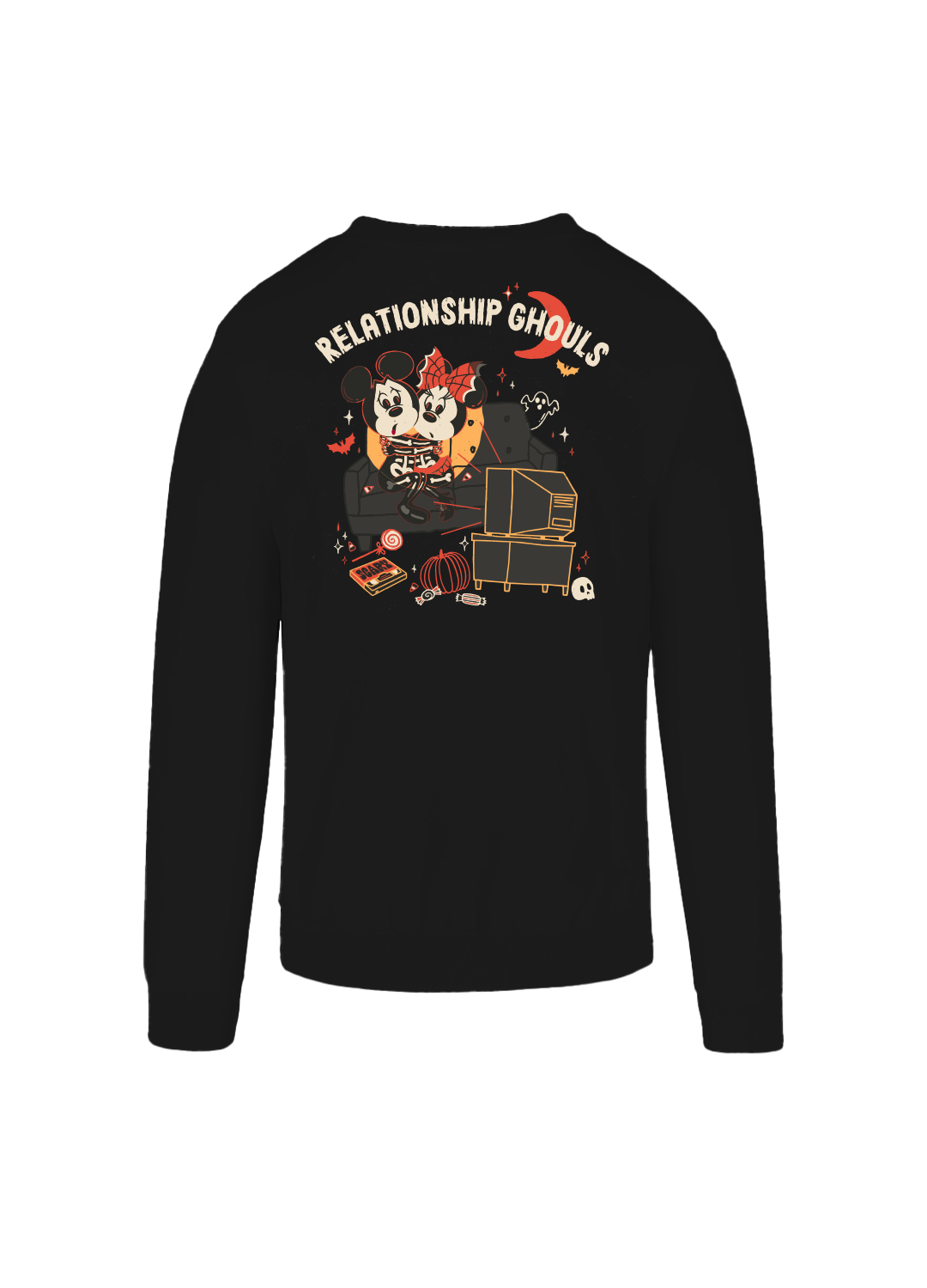 Sudadera Disney Halloween Hombre Mujer Negro Disney Original Relationship Ghouls - Fan Army
