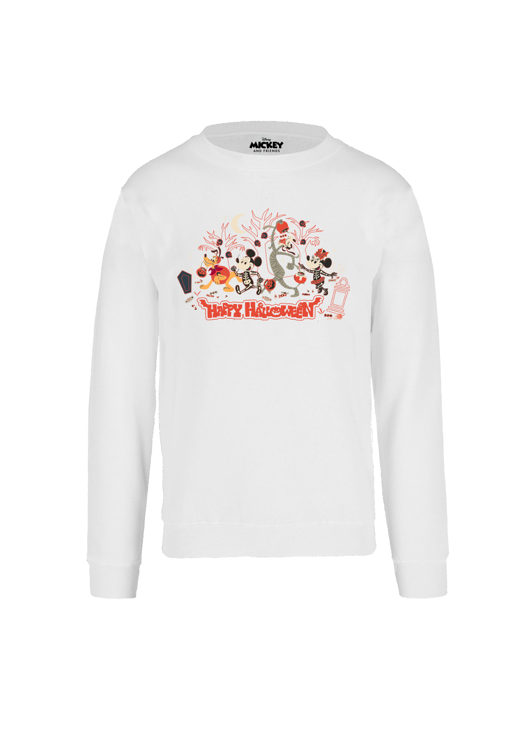Sudadera Disney Halloween Hombre Mujer Blanco Disney Original Happy Halloween - Fan Army