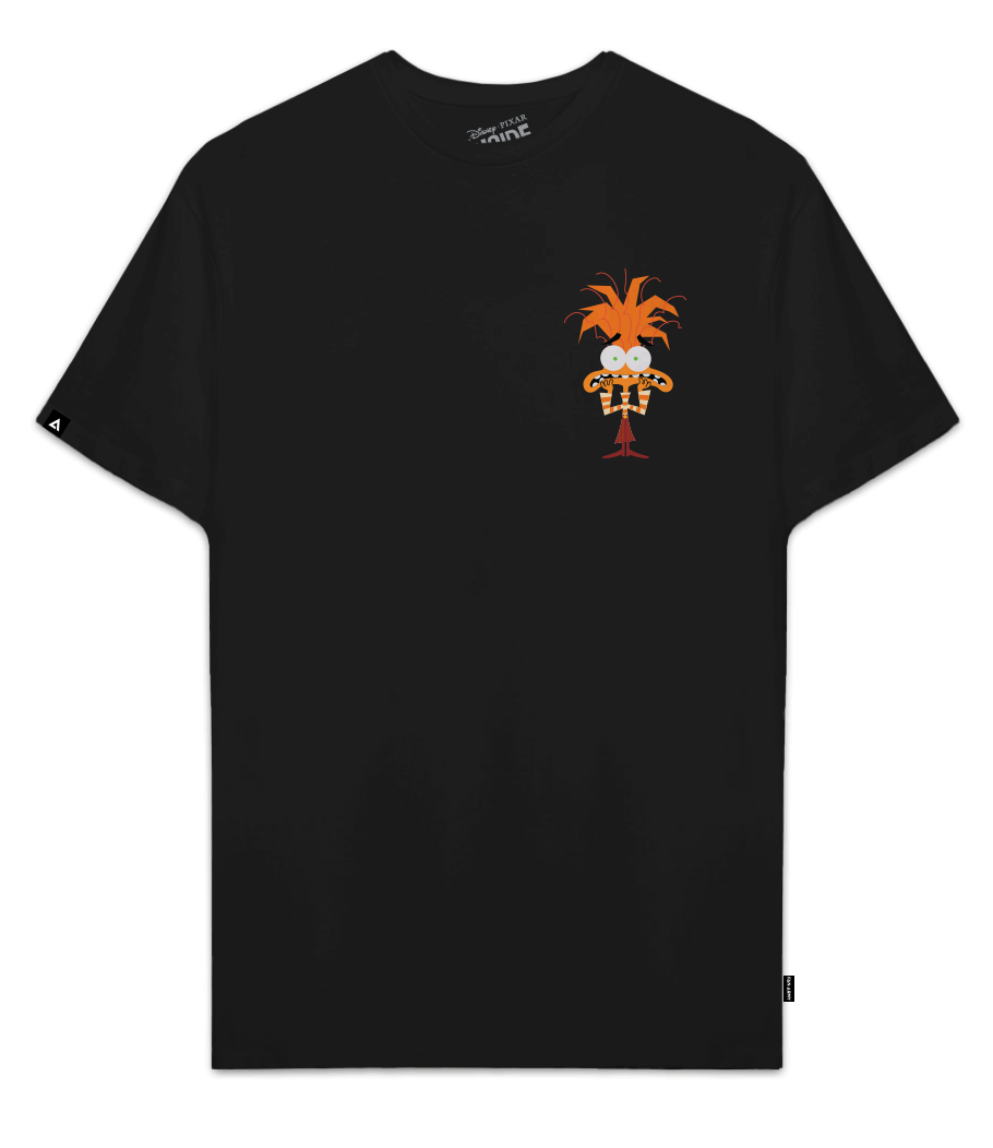 Playera Intensamente Hombre Mujer Negro Disney Original Too much pressure - Fan Army