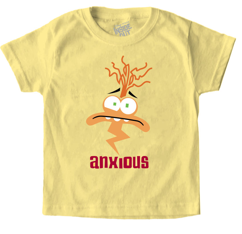 Playera Niño Intensamente niño Amarillo Disney Original Ansiedad - Fan Army