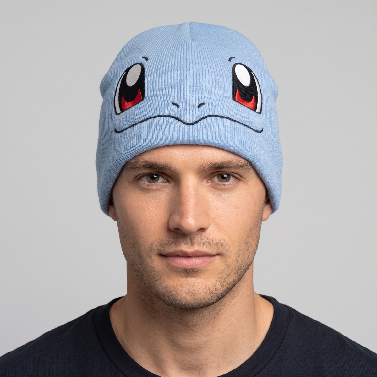 Gorro Beanie Pokémon Squirtle Azul Bordado Unisex