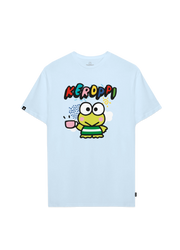 Playera Hombre Mujer Azul Cielo Keroppi Coffee - Fan Army