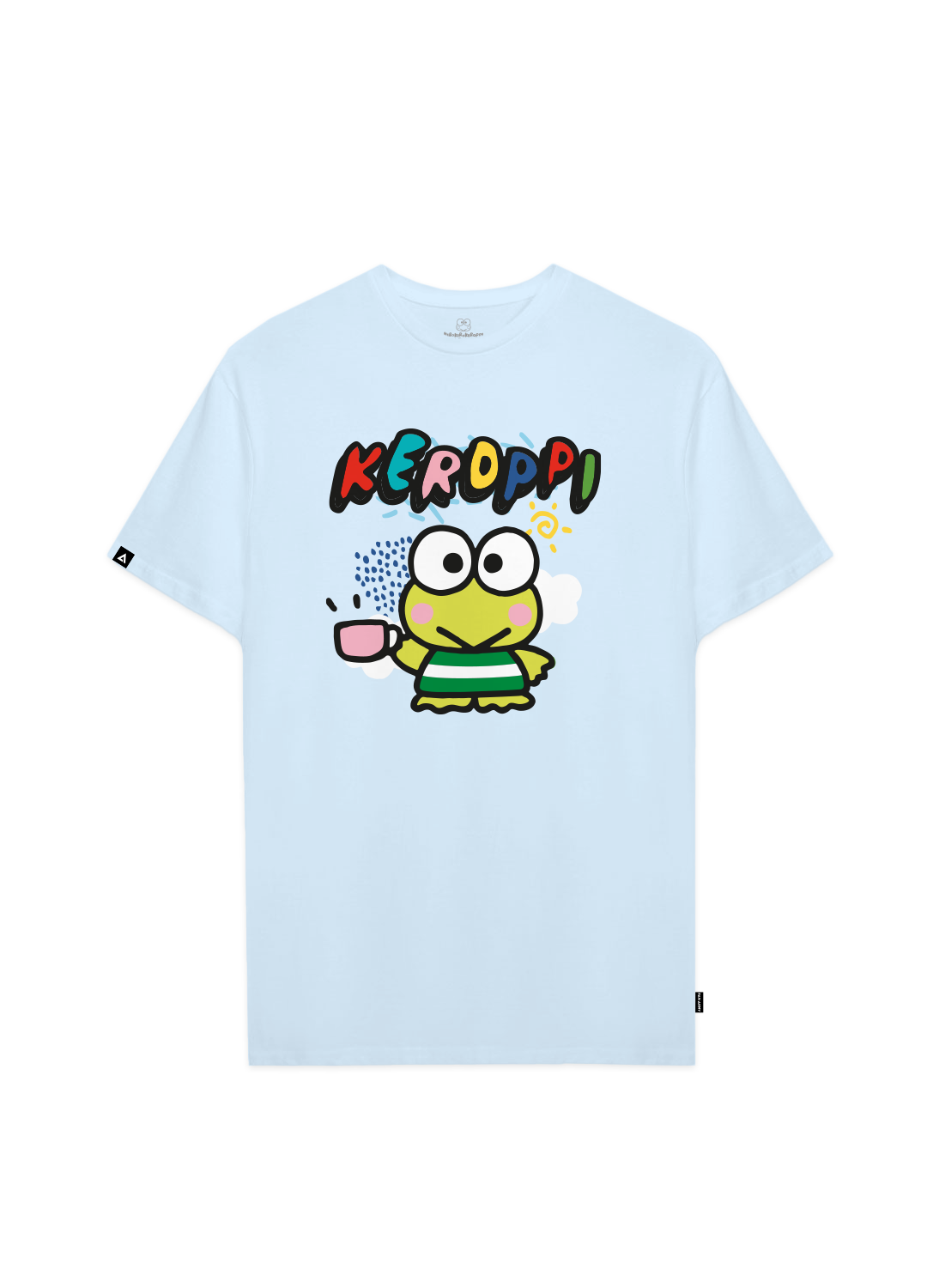 Playera Hombre Mujer Azul Cielo Keroppi Coffee - Fan Army