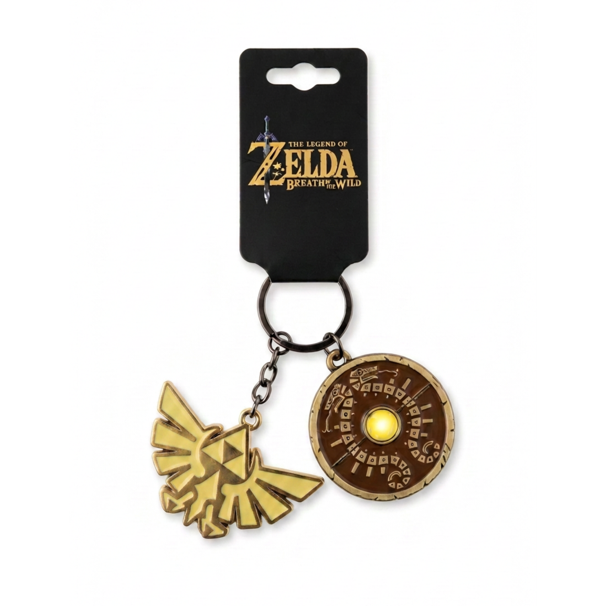 Llavero Metálico Emblema Hyliano y Piedra Sheikah The Legend of Zelda Nintendo Oficial