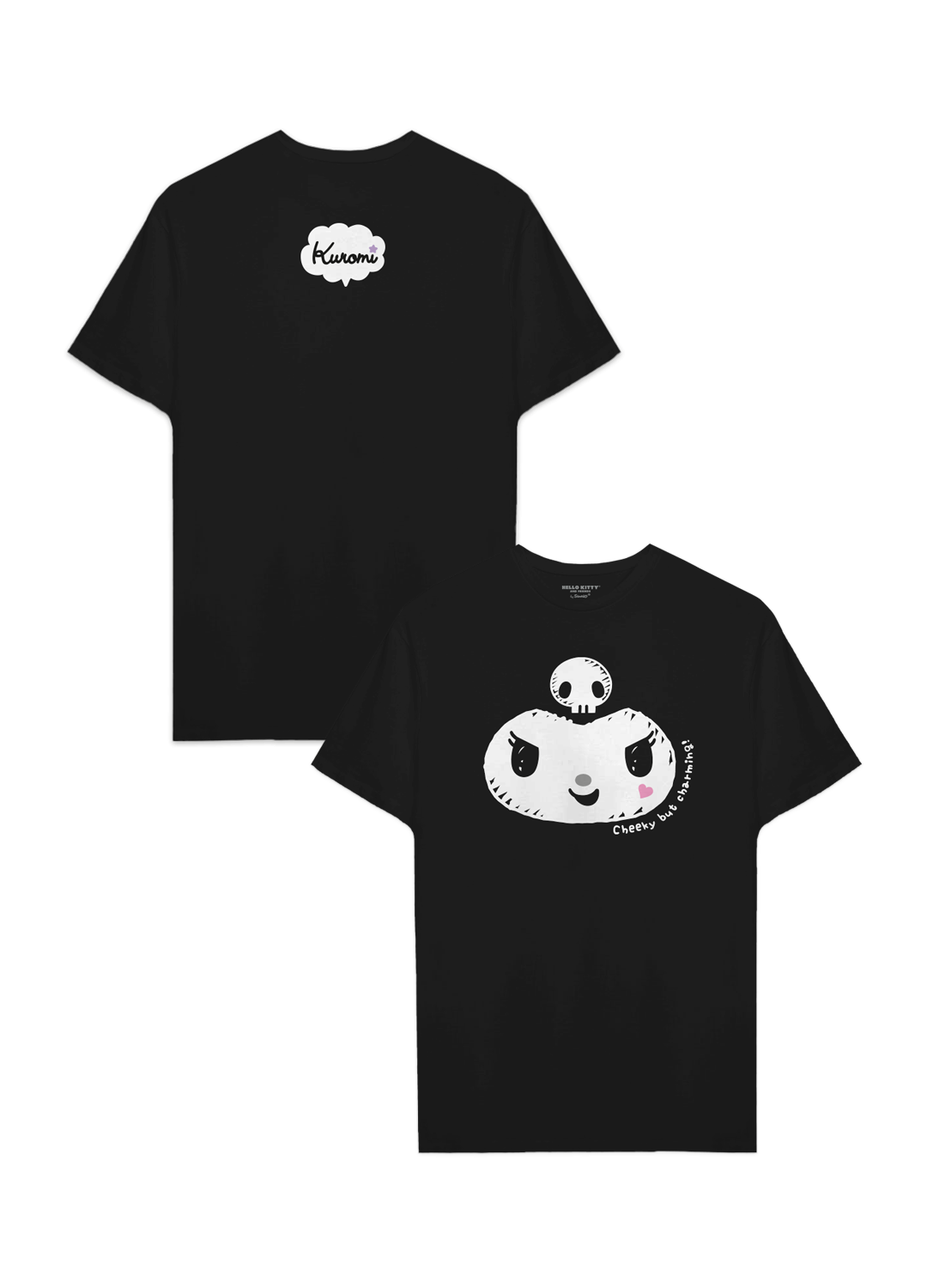 Playera Hombre Mujer Negro Kuromi Cheeky - Fan Army