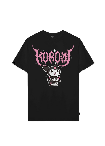 Playera Hombre Mujer Negro Kuromi Rock - Fan Army